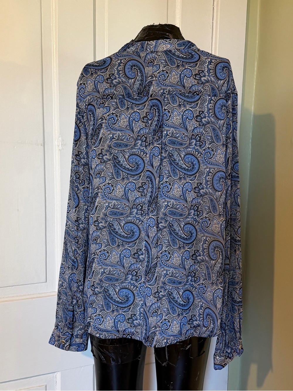 Tommy Hilfiger Paisley-print Ruffled Blouse - Size Large - Picture 5 of 10